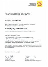 Hans-Jürgen Schäfer, Fachtagung Elektrotechnik
