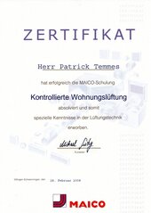 Kontrollierte Wohnungslüftung. Herr Patrick Temmes.
