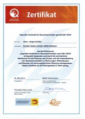Hans-Jürgen Schäfer. Geprüft Fachkraft für Rauchwarnmelder.