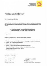 Hans-Jürgen Schäfer, Fundamenterder, Scutzpotentialausgleich, Schutzbereiche für Bad- und Duschräume