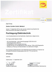 Elektro Schäfer GmbH, Fachtagung Elektrotechnik
