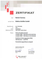 Patrick Temmes, Einbruchmelderzentralen